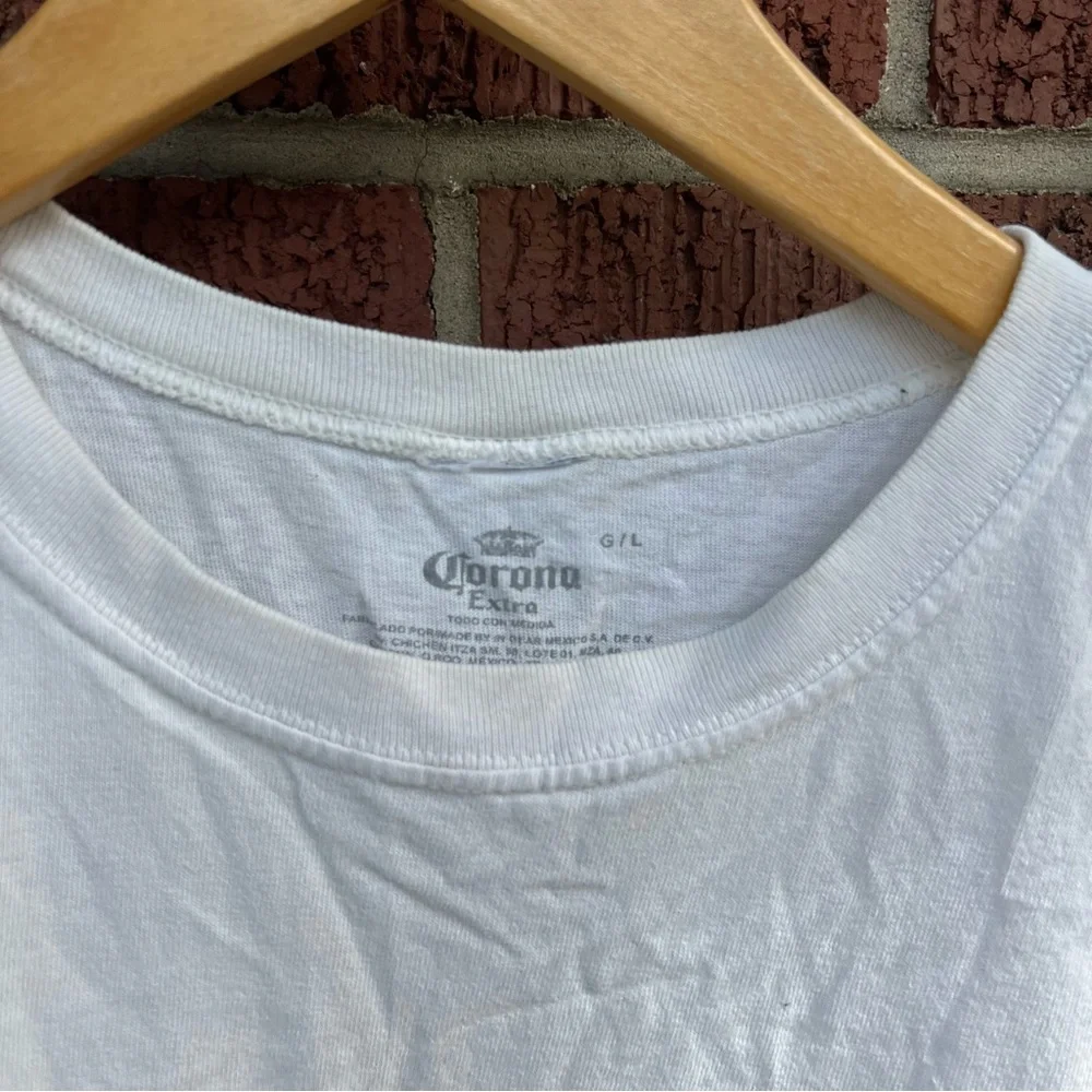 Corona Extra White Graphic Sleeveless Muscle Tee Shirt